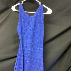 Ronni Nicole Cobalt Blue Sparkle Prom Dress